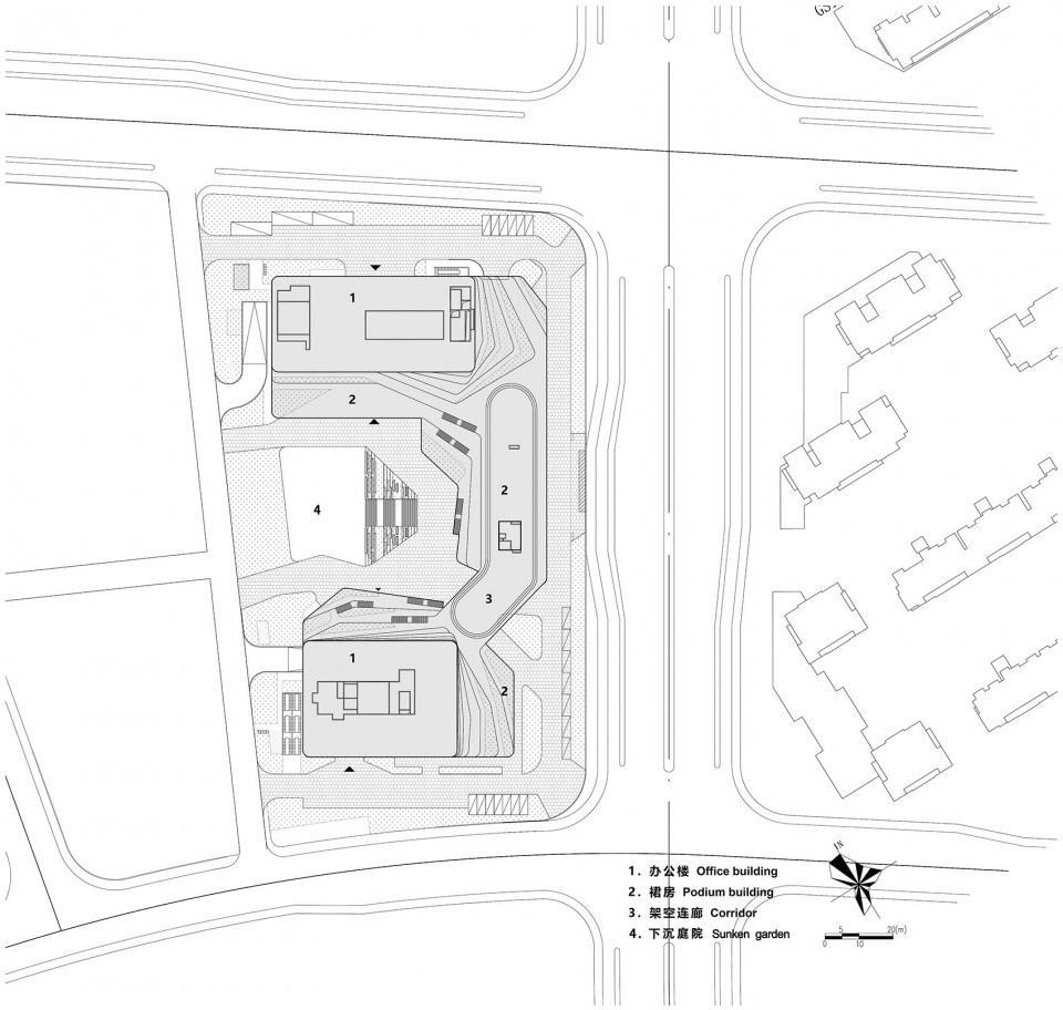 总平面图site plan zhejiang daily digital culture industrial park by uad