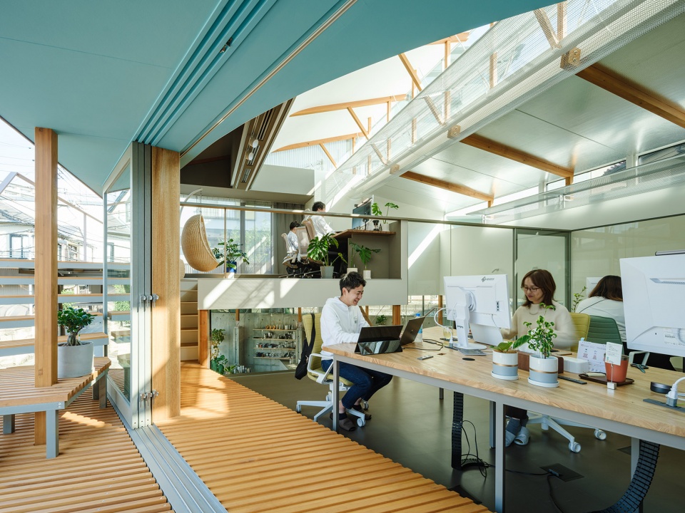 blue box office by eureka hho keio architecture sano lab