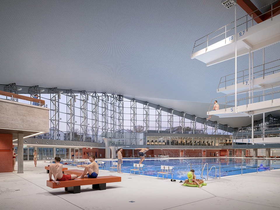 Alsterschwimmhalle has been comprehensively refurbished converted and extended by gmp