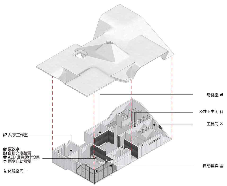 Chang an Plaza Citizen Service Station Design in Huishan District Wuxi by Greyspace Architects