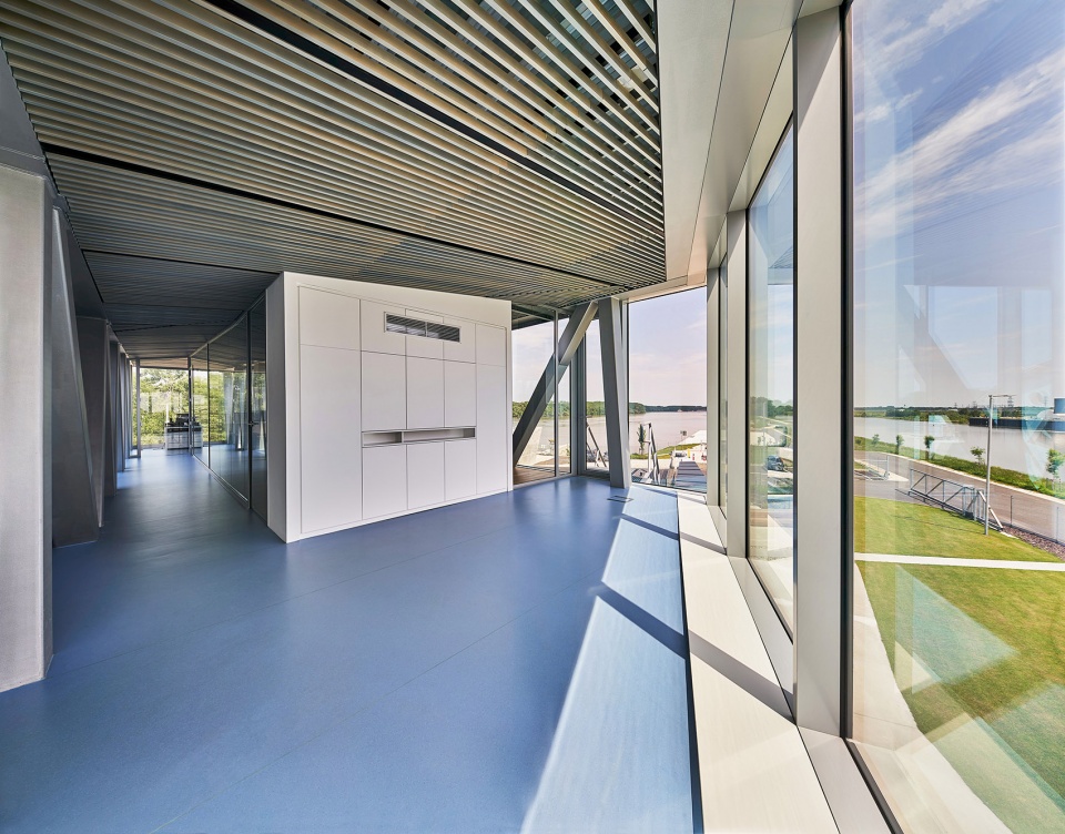 The Mosoni Danube Flood gate Control Building by TeRHaLoZAT