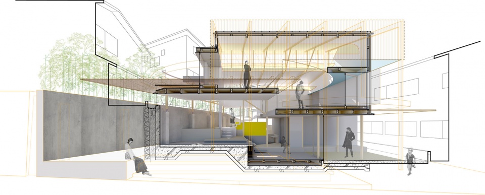blue box office by eureka hho keio architecture sano lab