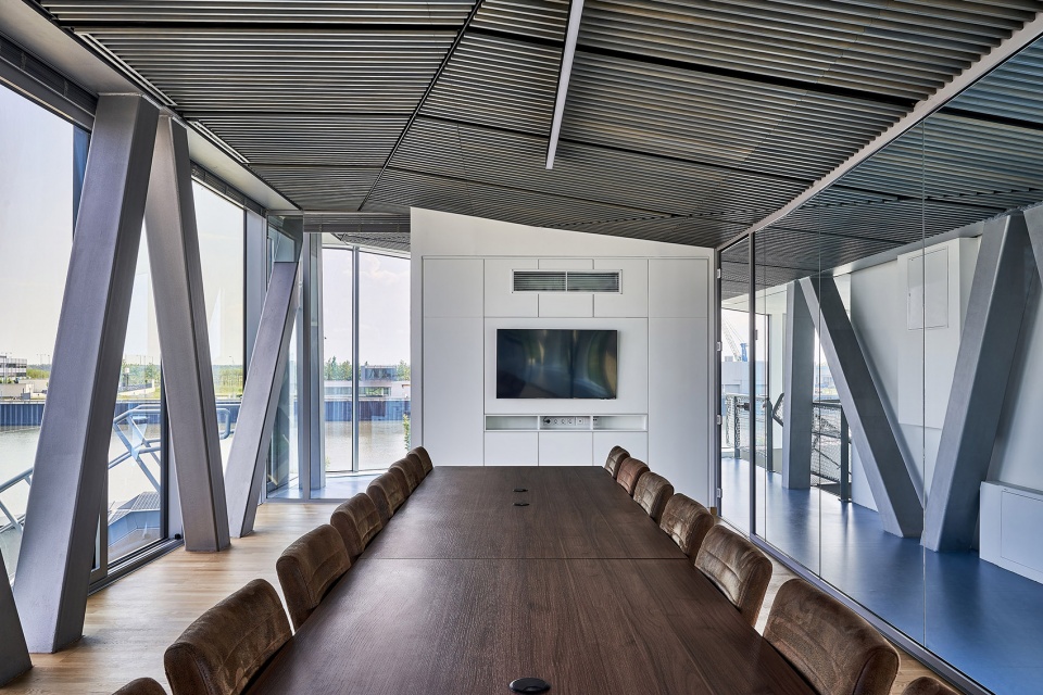 The Mosoni Danube Flood gate Control Building by TeRHaLoZAT