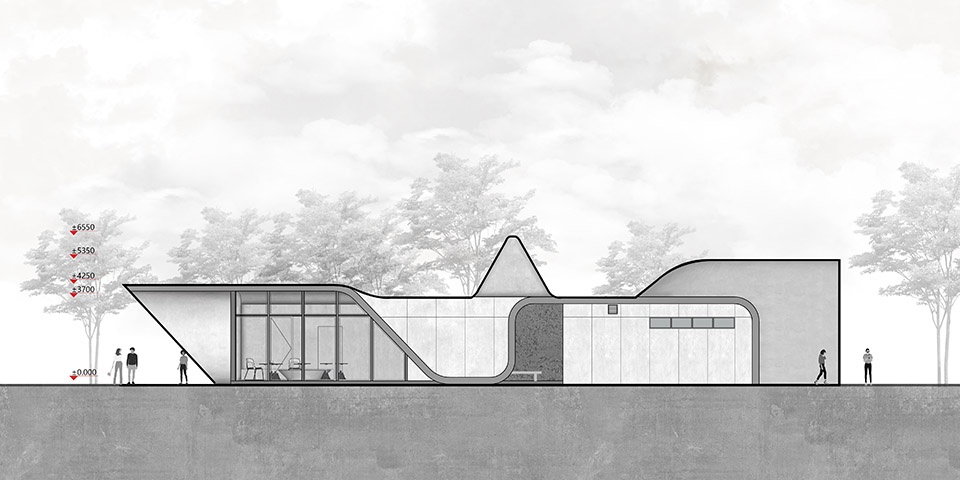 Chang an Plaza Citizen Service Station Design in Huishan District Wuxi by Greyspace Architects