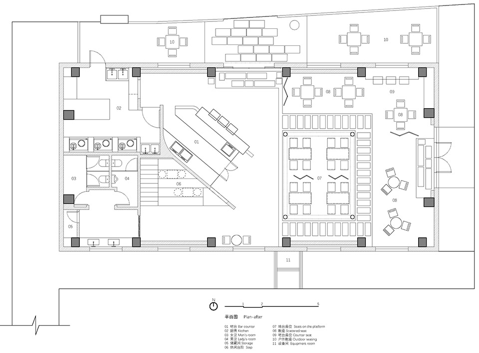 Tea Building Layout A New Chinese Tea Drinking Space Reconstructed from an Old Plant by ...