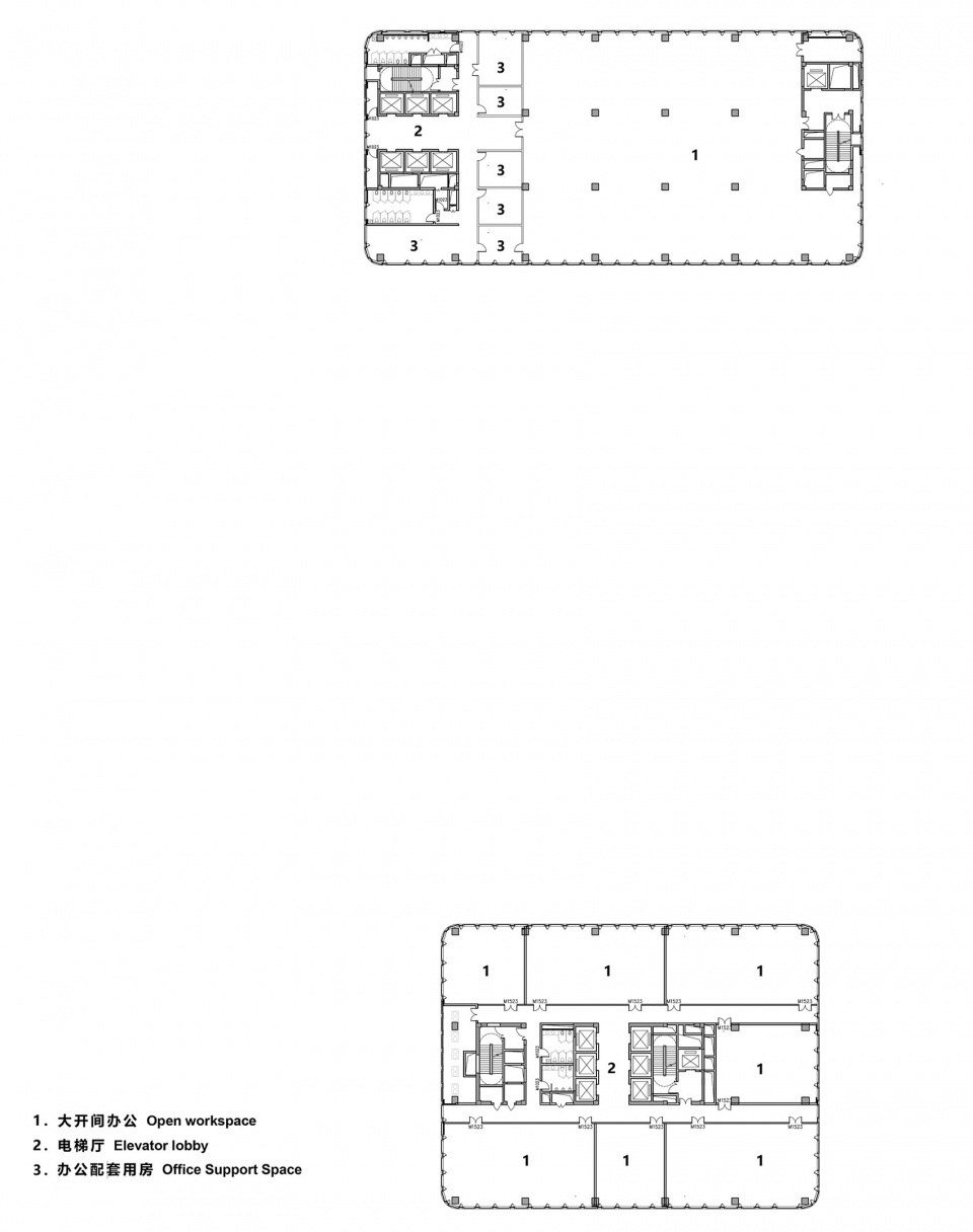 标准层平面图 Standard floor plan zhejiang daily digital culture industrial park by uad