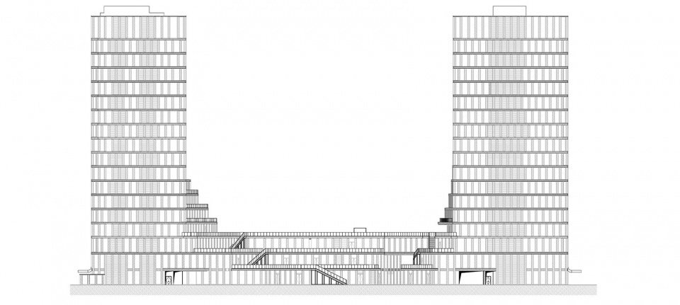 立面图elevation zhejiang daily digital culture industrial park by uad
