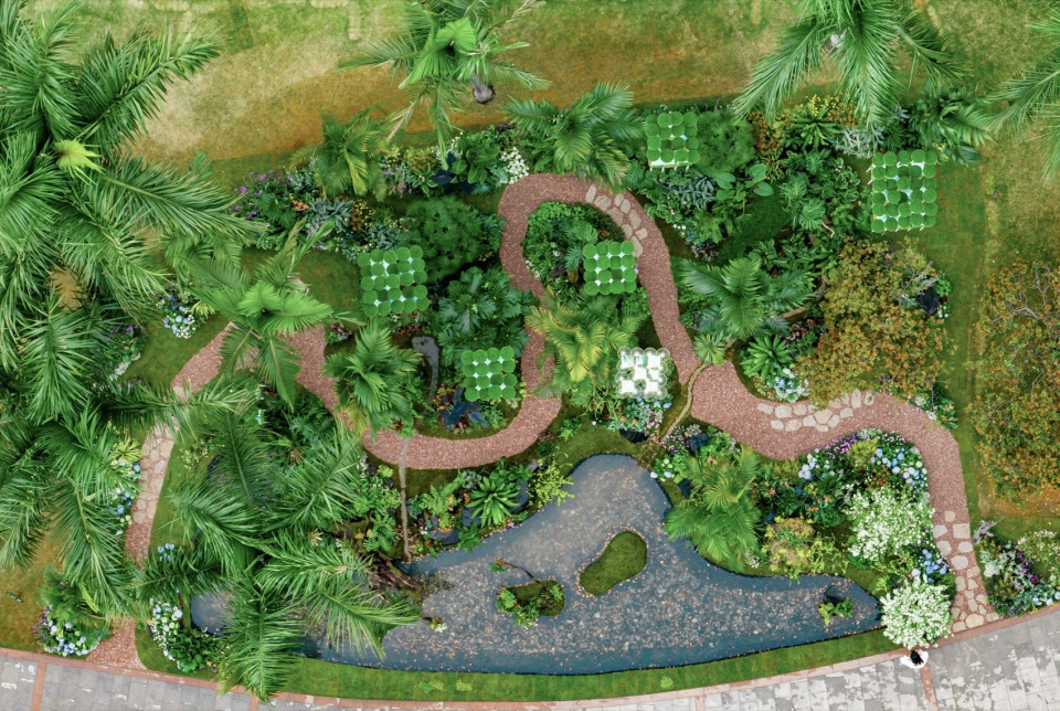 「山海筑梦」展园鸟瞰 © 反光镜摄影 Aerial View of “Dreams Between Mountains and Sea” © Reflector Studio