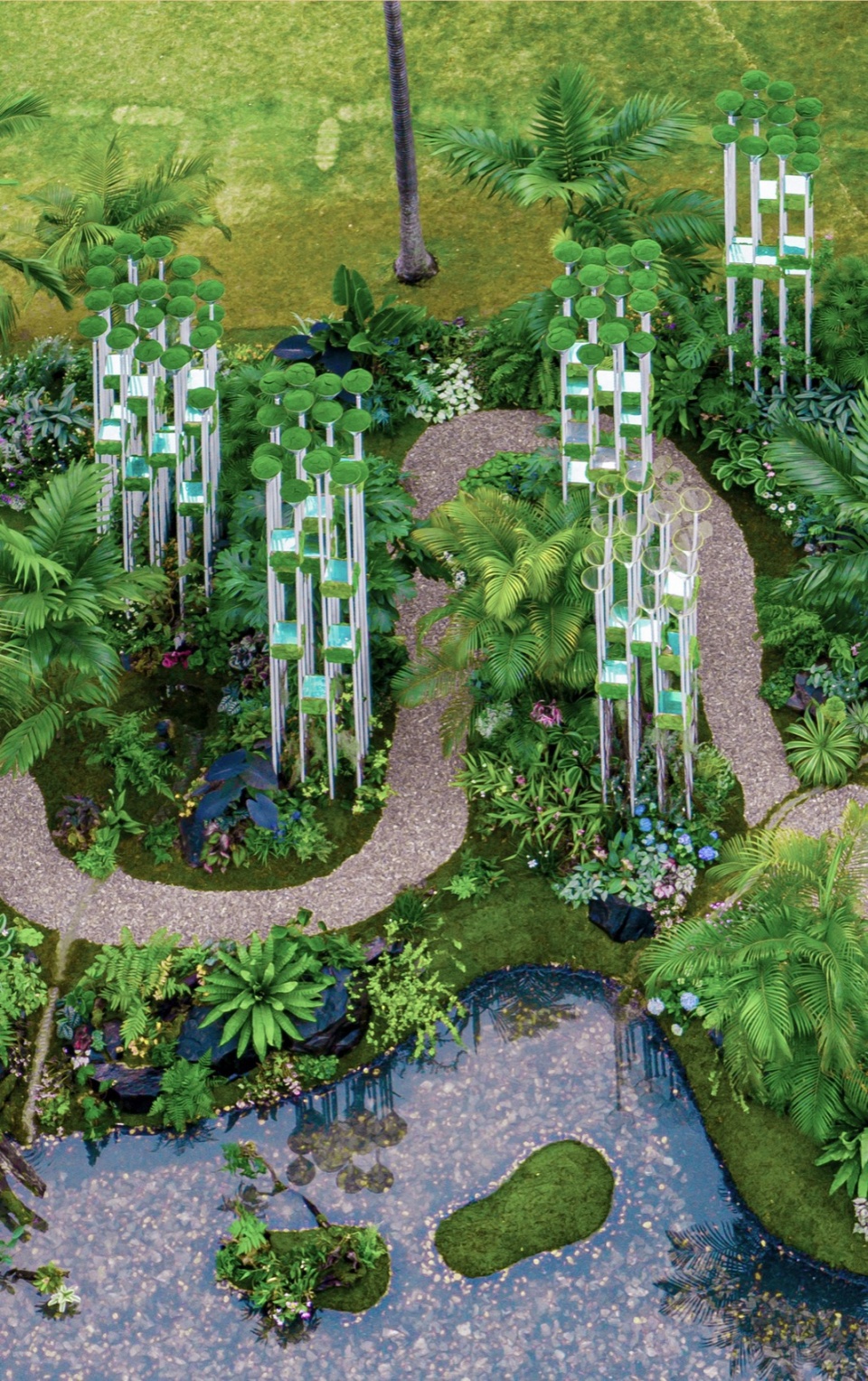 生态艺术装置演绎城市符号 © 反光镜摄影 Green art installations as a microcosm of Shenzhen © Reflector Studio