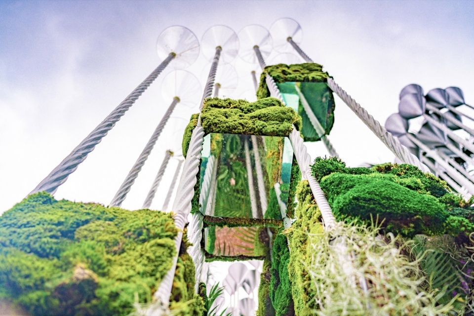 永生苔藓与镜面结合的造景细节 © 反光镜摄影 Perpetual moss and reflective materials as unique details © Reflector Studio