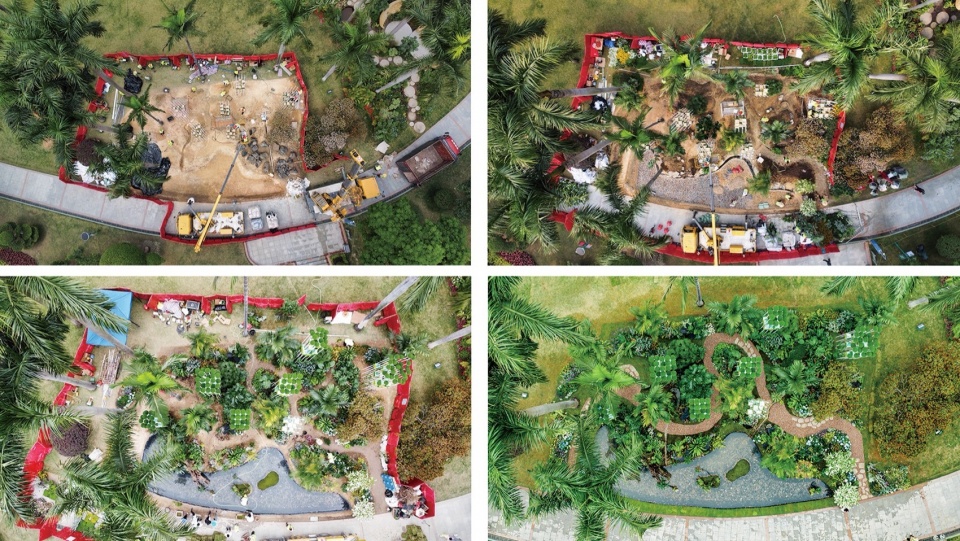 展园建设中 © 反光镜摄影 The Garden in construction © Reflector Studio