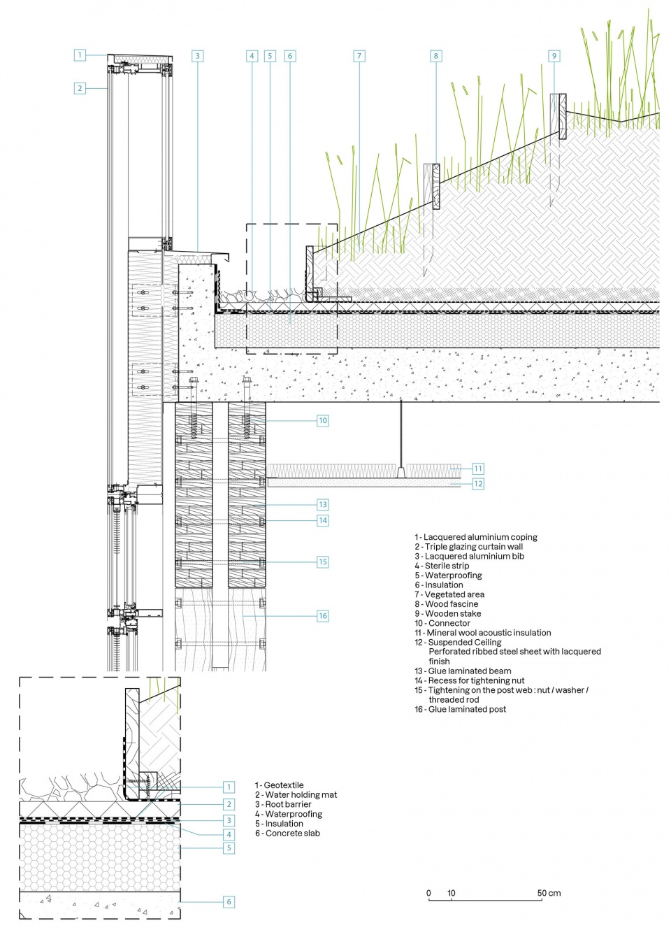 Atelier du Pont Bienvenue Detail garden roof
