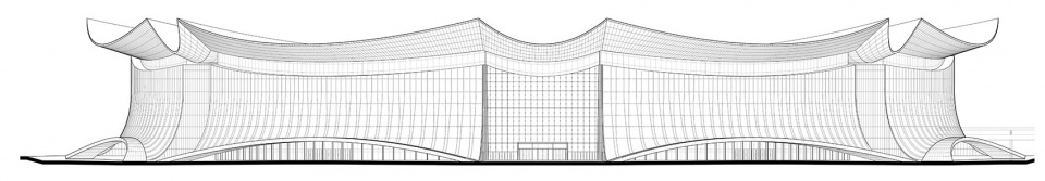 ▲IFF国际会议中心东立面图East elevation@TJAD