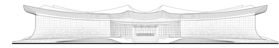 ▲IFF国际会议中心西立面图 West elevation@TJAD