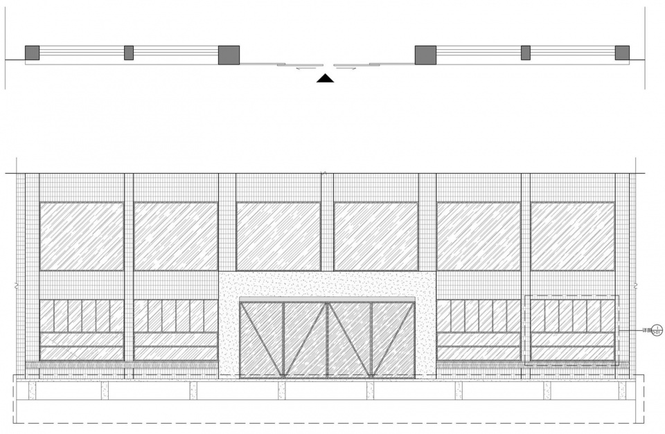 入口立面 under the eaves by displacement architecture design eap