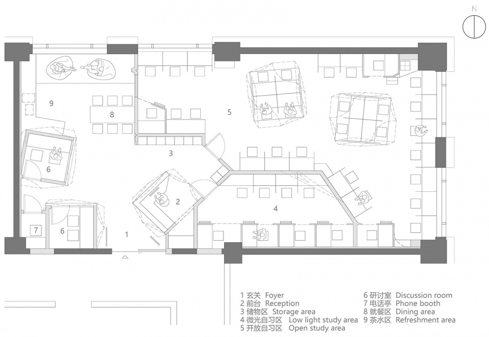 平面图 Plan skyline study studio