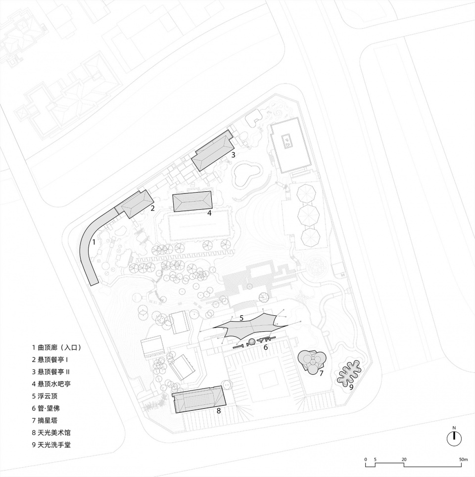 慢闪公园总图@众建筑 sky light gallery by pao