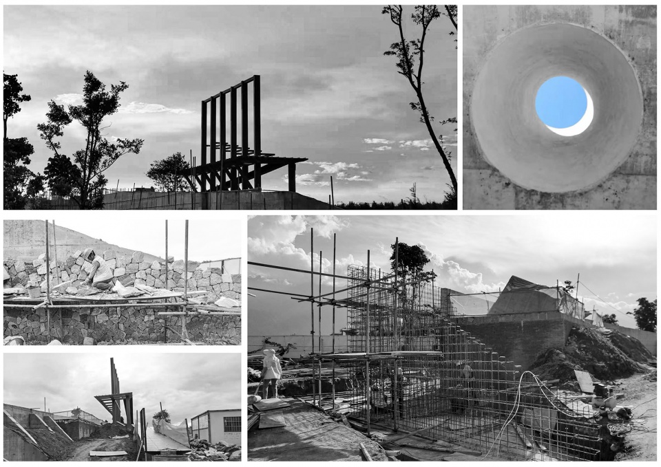 施工过程 Construction process©三文建筑 service station of the ecological corridor around erhai lake