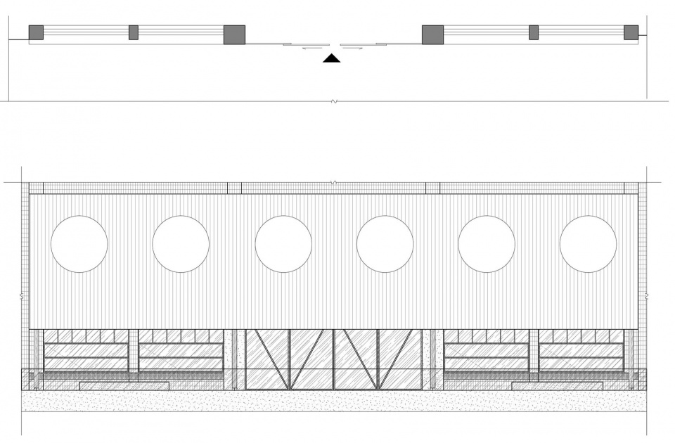 雨棚立面 under the eaves by displacement architecture design