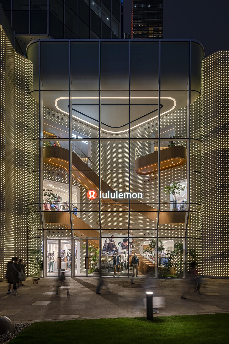 lululemon flagship store shanghai by aim architecture