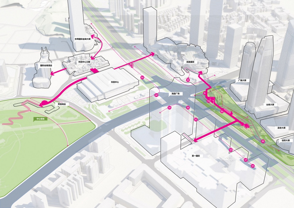 dongguan central area slow traffic system by elandscript studio schlaich bergermann partner arup