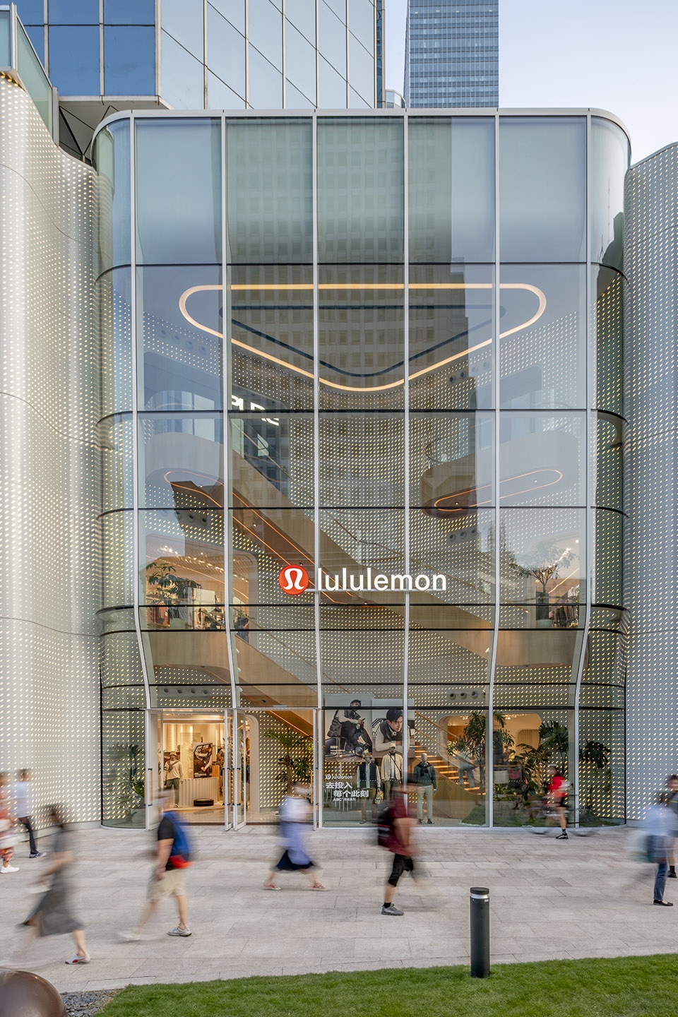 lululemon flagship store shanghai by aim architecture