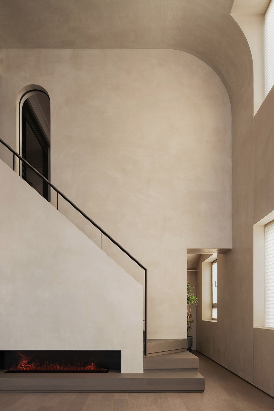 interior design of a duplex apartment on the bund by found architects