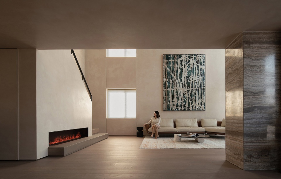interior design of a duplex apartment on the bund by found architects
