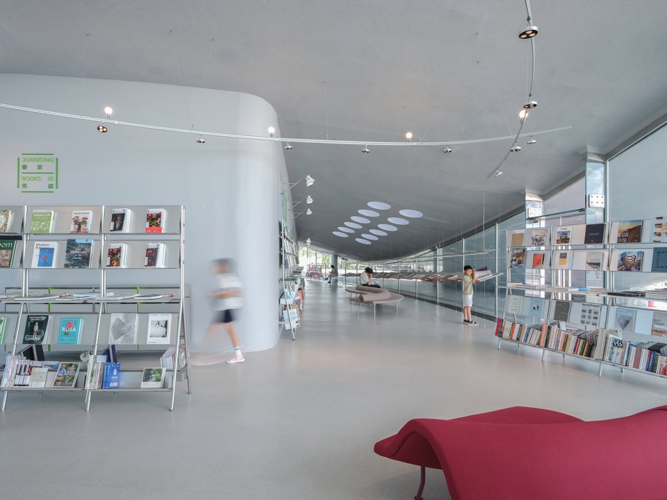 Interior and furniture design of JUANZONG BOOKS cafe by CASE PAVILION