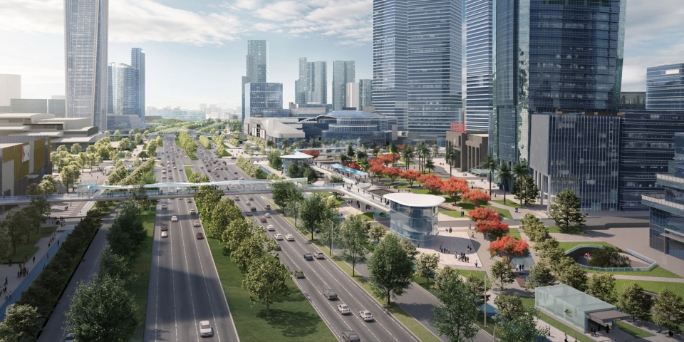 dongguan central area slow traffic system by elandscript studio schlaich bergermann partner arup