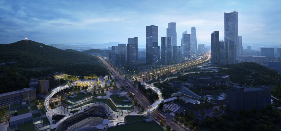 dongguan central area slow traffic system by elandscript studio schlaich bergermann partner arup
