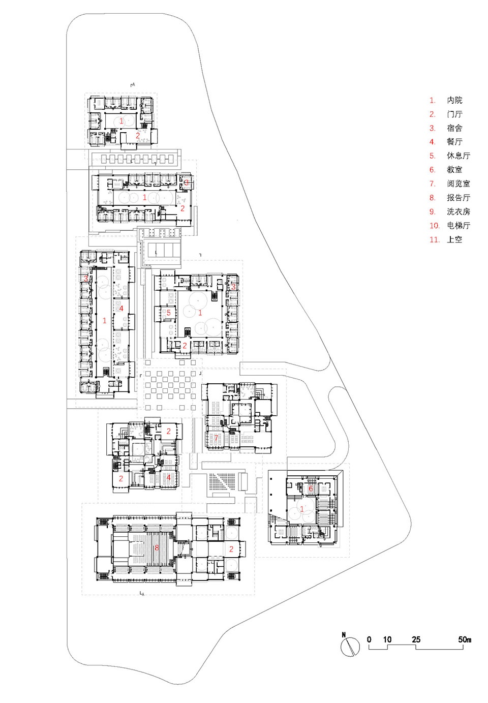 . 一层平面 1st floor plan