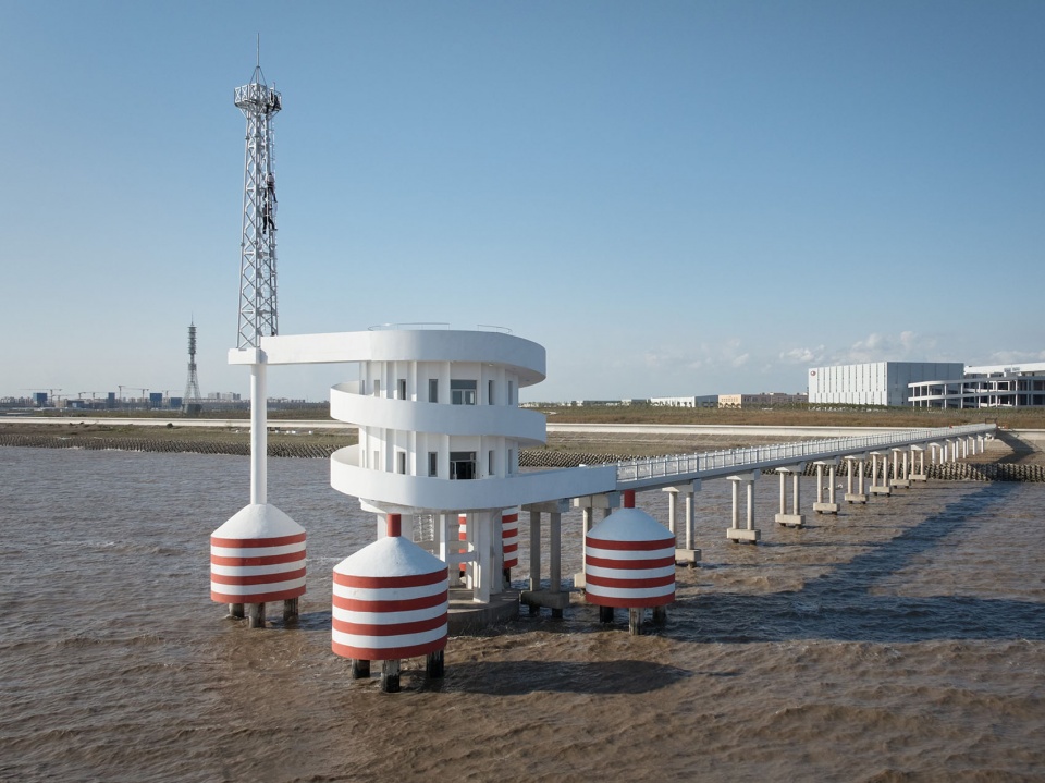 扭转塔和螺旋站 上海海上的生态基础设施 合尘建筑