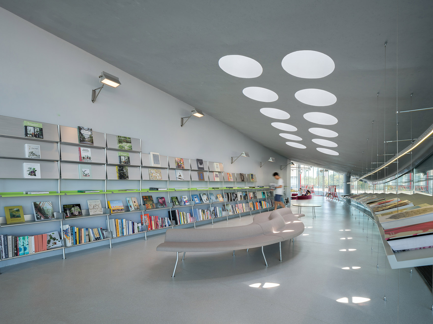 Interior and furniture design of JUANZONG BOOKS & cafe by CASE PAVILION ...