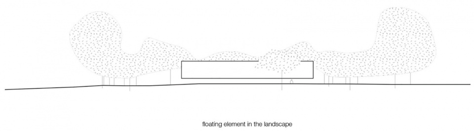floating element in the landscape