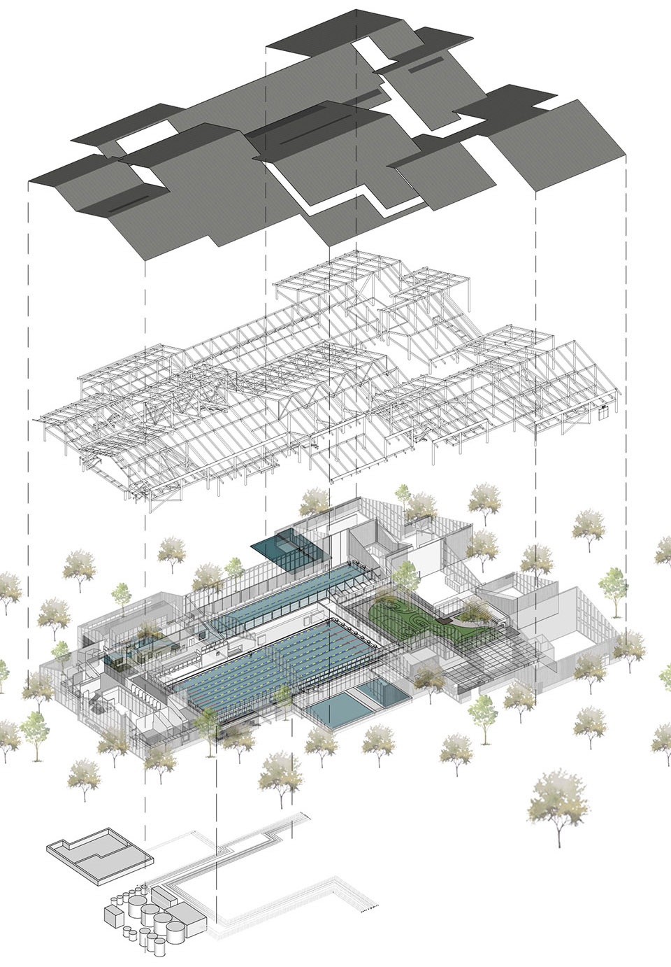 Xiangfen Xingyuan Swimming Pool by Atelier Kai Architects ypc