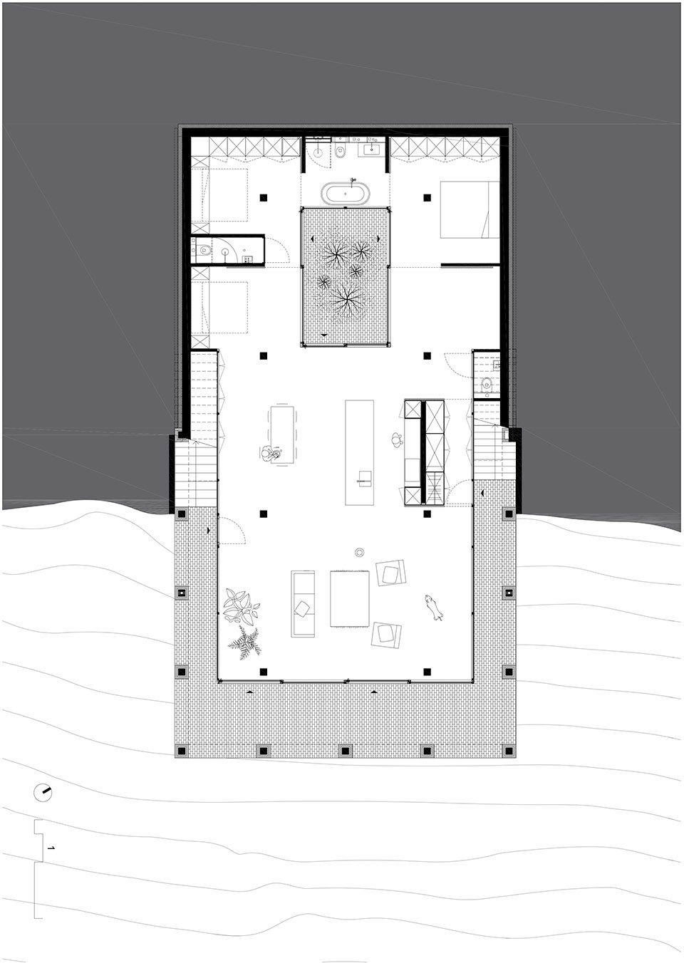 sloped villa by studio okami architects