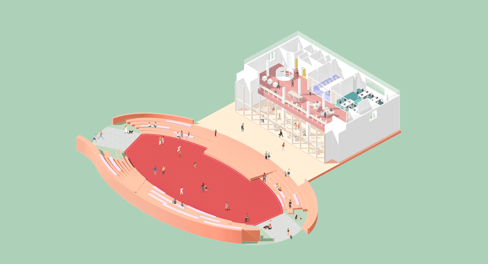 社区客厅使用场景图解 ©LEL DESIGN STUDIO
