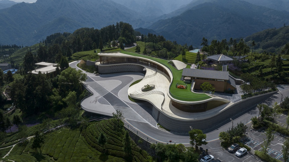 sanxia tea town exhibition center by archstudio