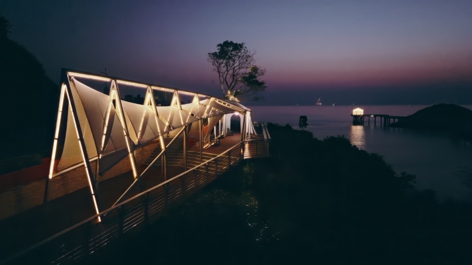.梦境般的休息亭与观潮站 youth and the sea xiangshan coastal scenic road theme station