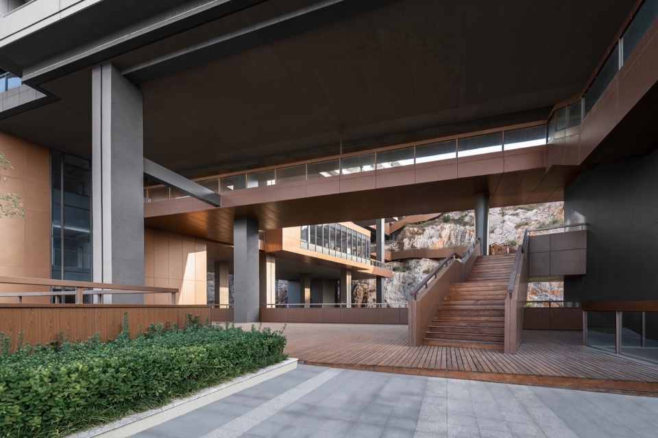 三层屋顶平台及空中连桥©文沛 xuzhou garden expo park dangkou hotel