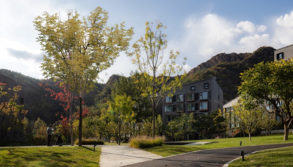 背景山林和社区绿植融为一体 ©栾祺 the first phase of the aranya wuling mountain community landscape