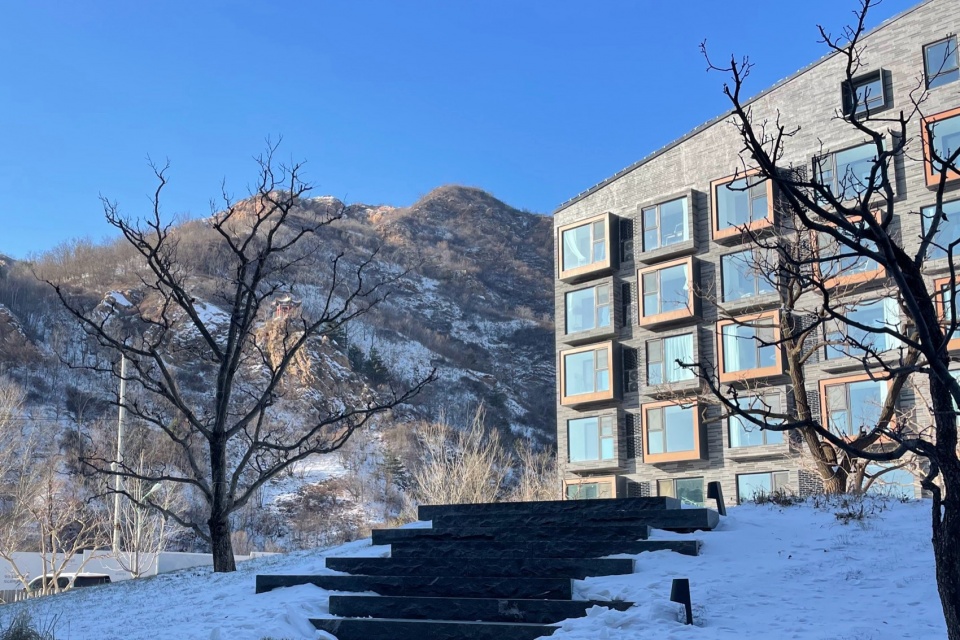 雾灵山一期社区雪景 ©阿那亚雾灵山 the first phase of the aranya wuling mountain community landscape