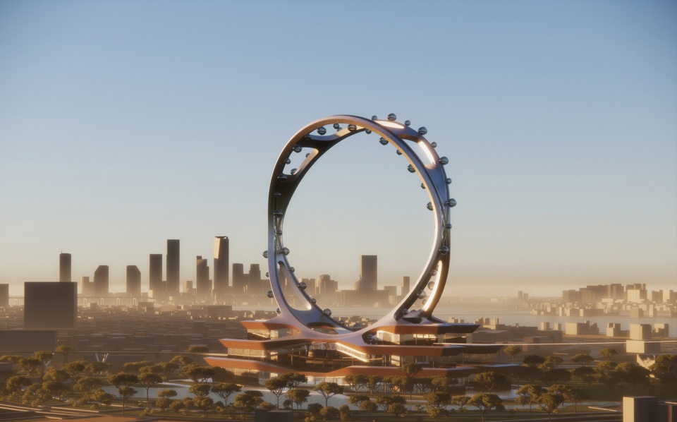 worlds highest standing spokeless ferris wheel by unstudio