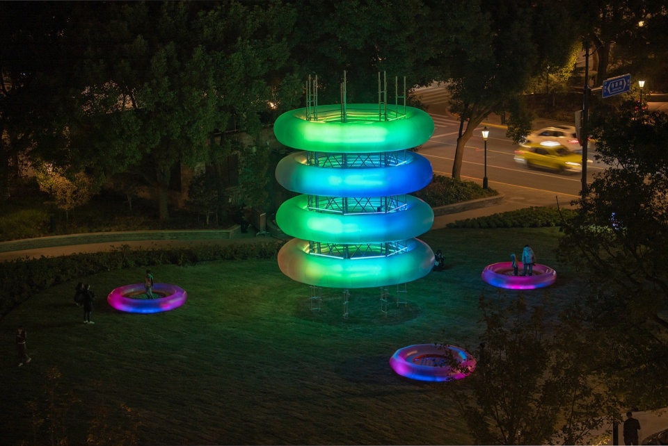 public art installation jump urban generator by daxing jizi design