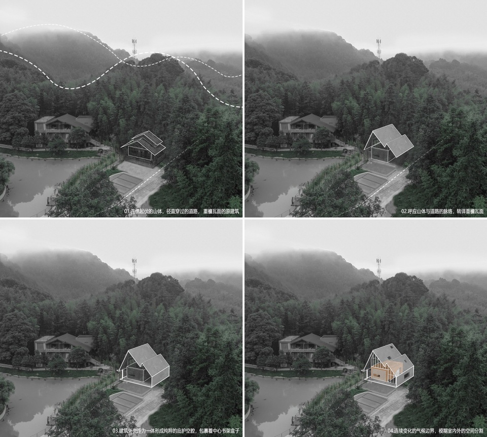 nankun mystery alpine library by wildurban architects