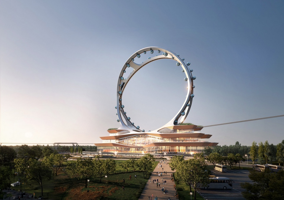 worlds highest standing spokeless ferris wheel by unstudio