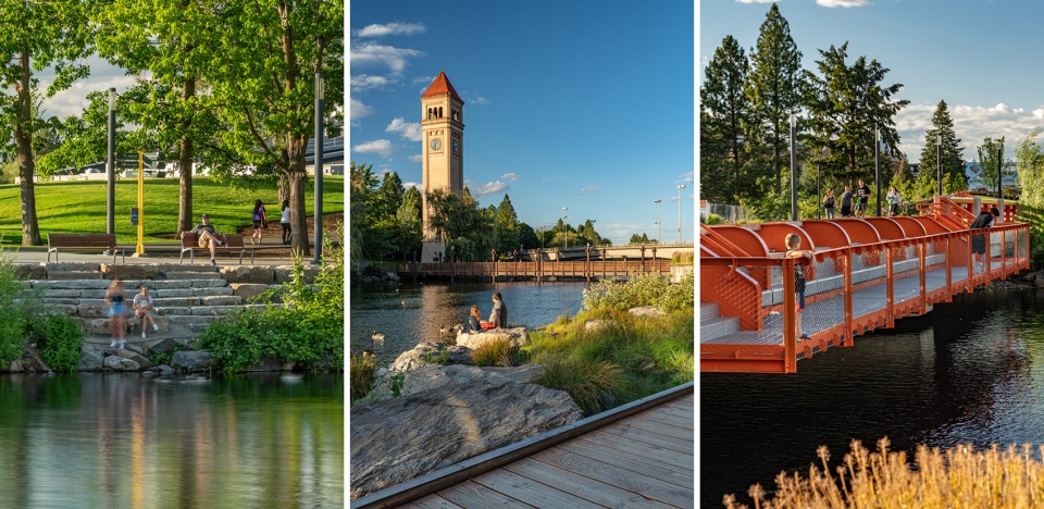 2022 ASLA GENERAL DESIGN AWARD OF HONOR Riverfront Spokane Berger Partnership