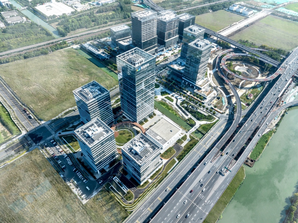 西南角鸟瞰图 ©张超 sipurd modern service industrial park by re studio
