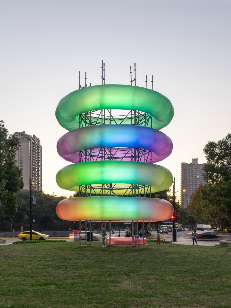 public art installation jump urban generator by daxing jizi design